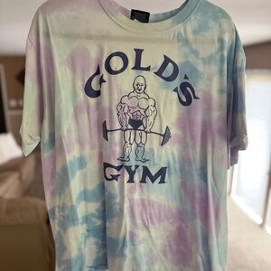 Tie-Dye Golds Gym Men's Shirt - Multicolor